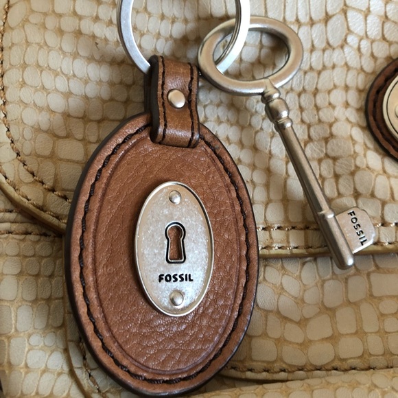 FOSSIL MADDOX SNAKE PRINT TAN/BROWN LEATHER 👜 - Picture 8 of 17